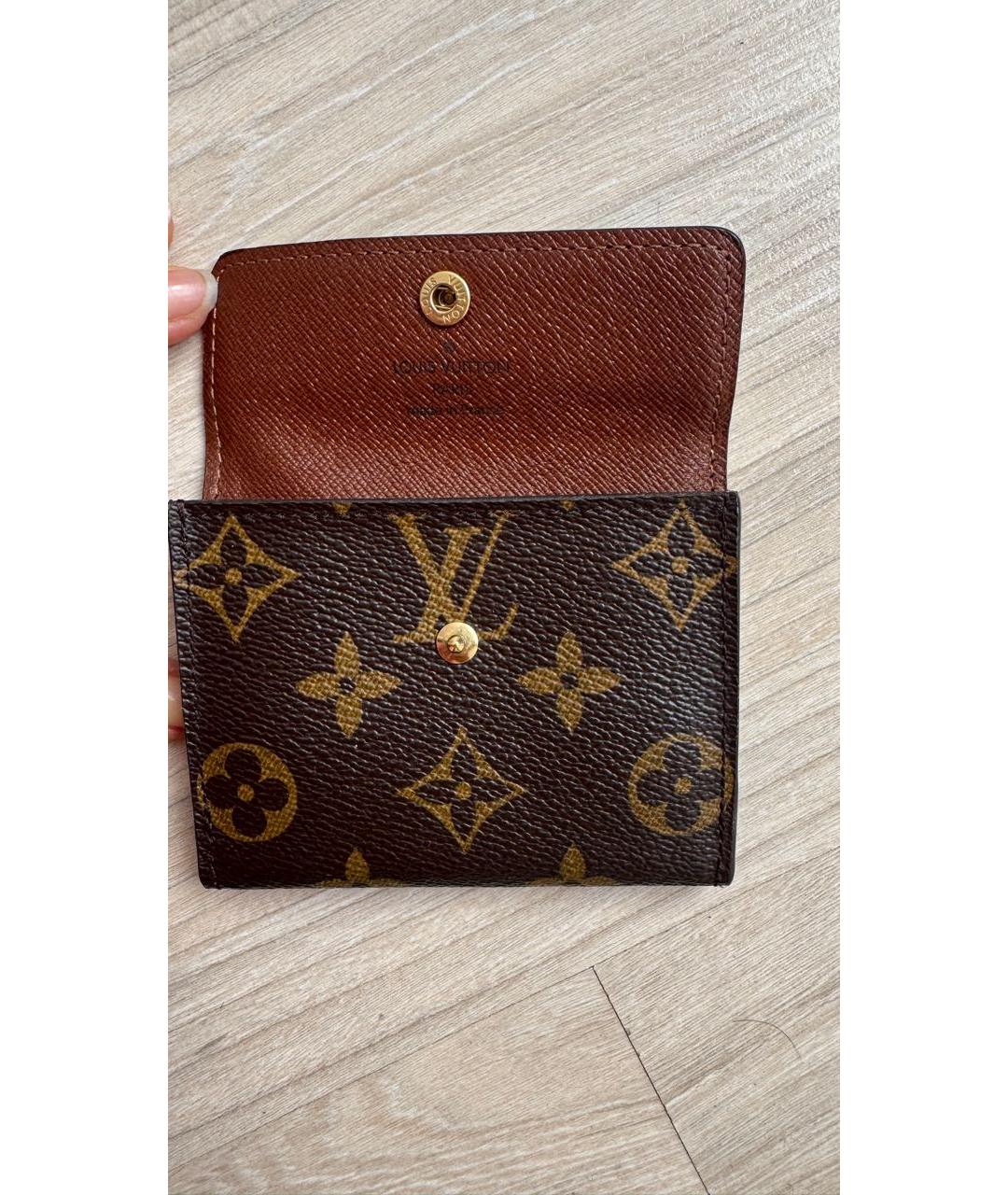 LOUIS VUITTON Коричневый кардхолдер, фото 5