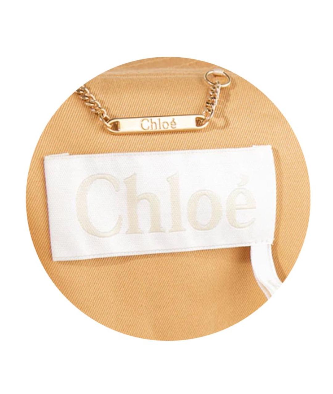 CHLOE Горчичное шерстяное повседневное платье, фото 3