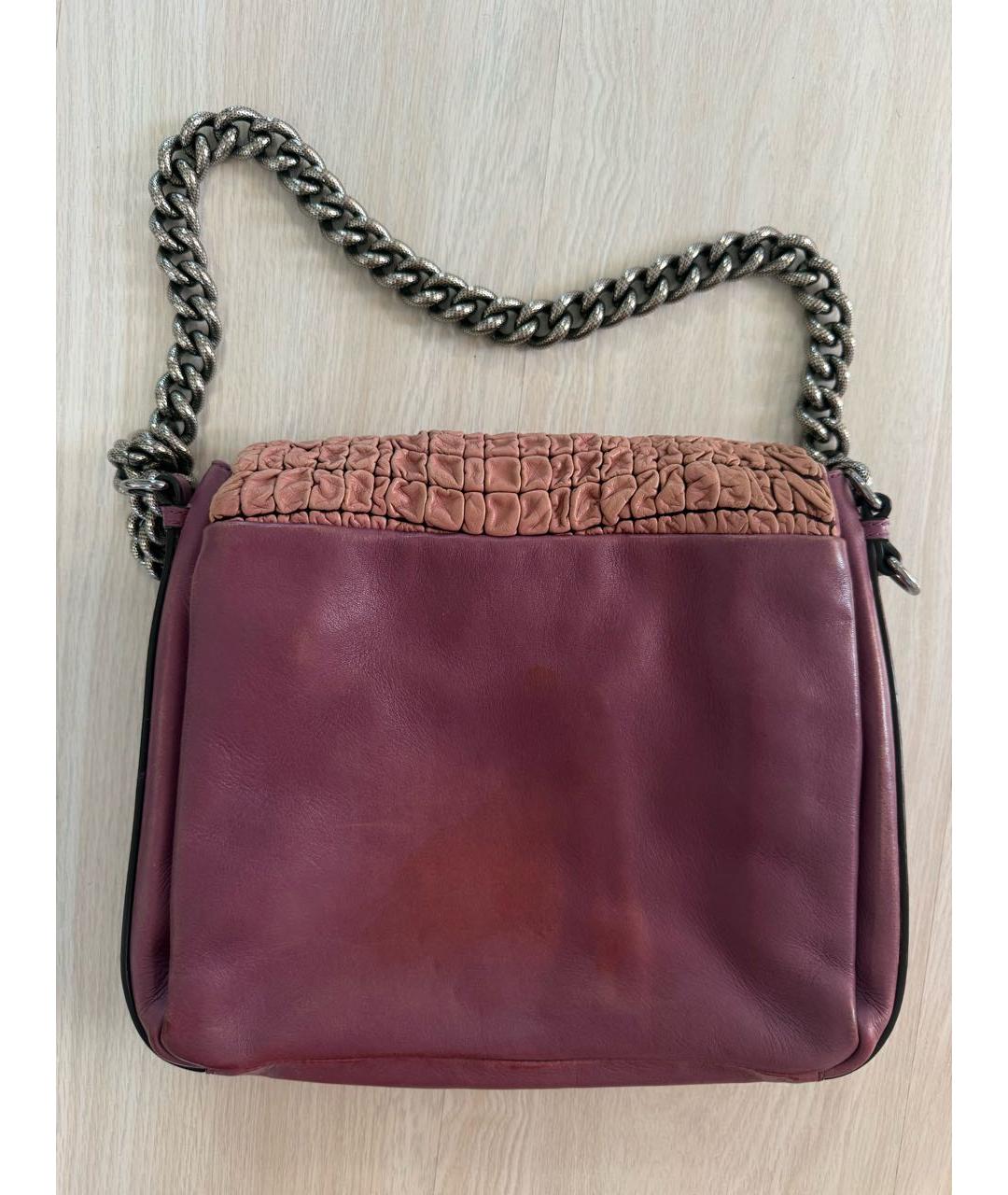 CELINE Розовая кожаная сумка через плечо, фото 2