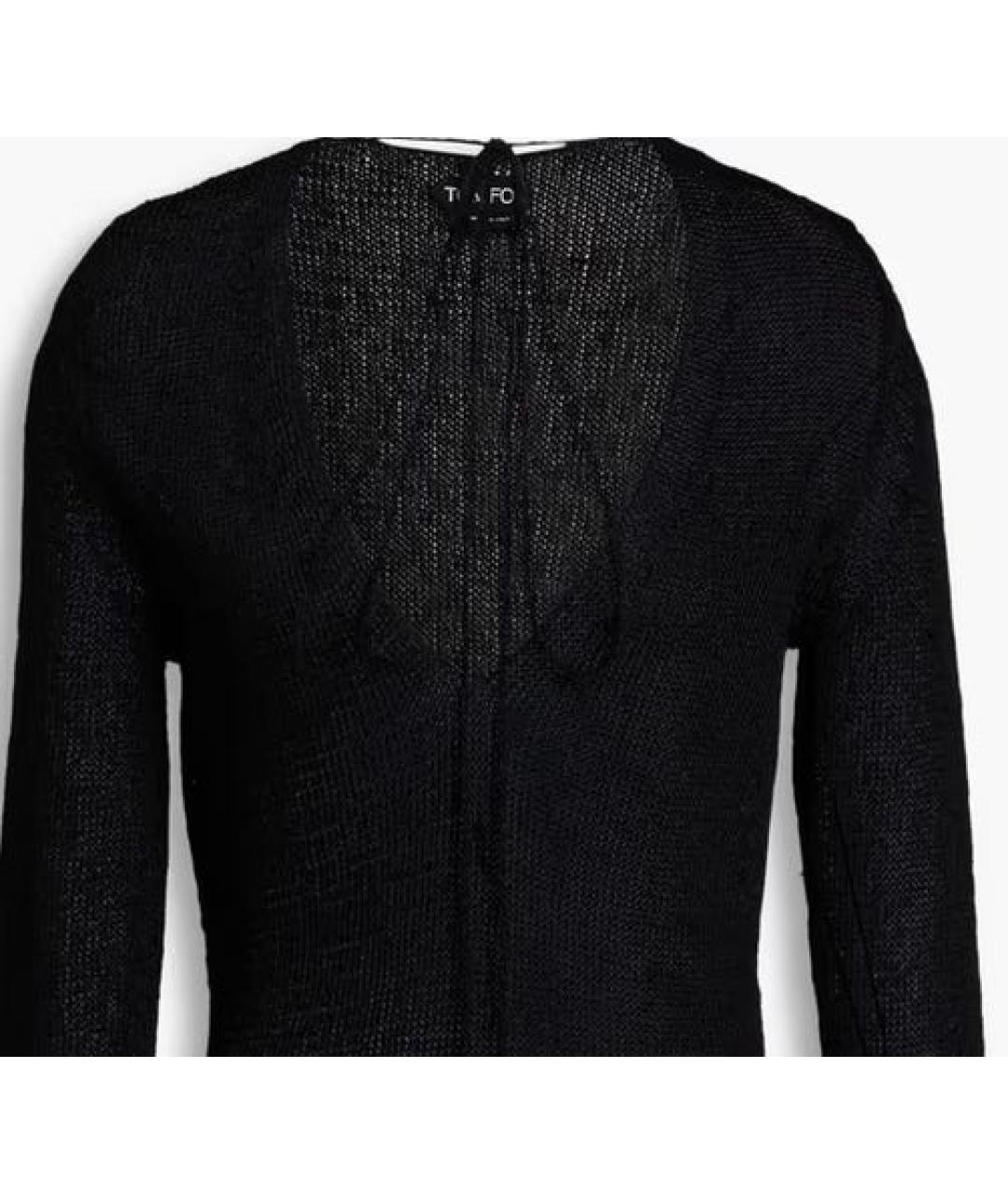 TOM FORD Черное вискозное повседневное платье, фото 7