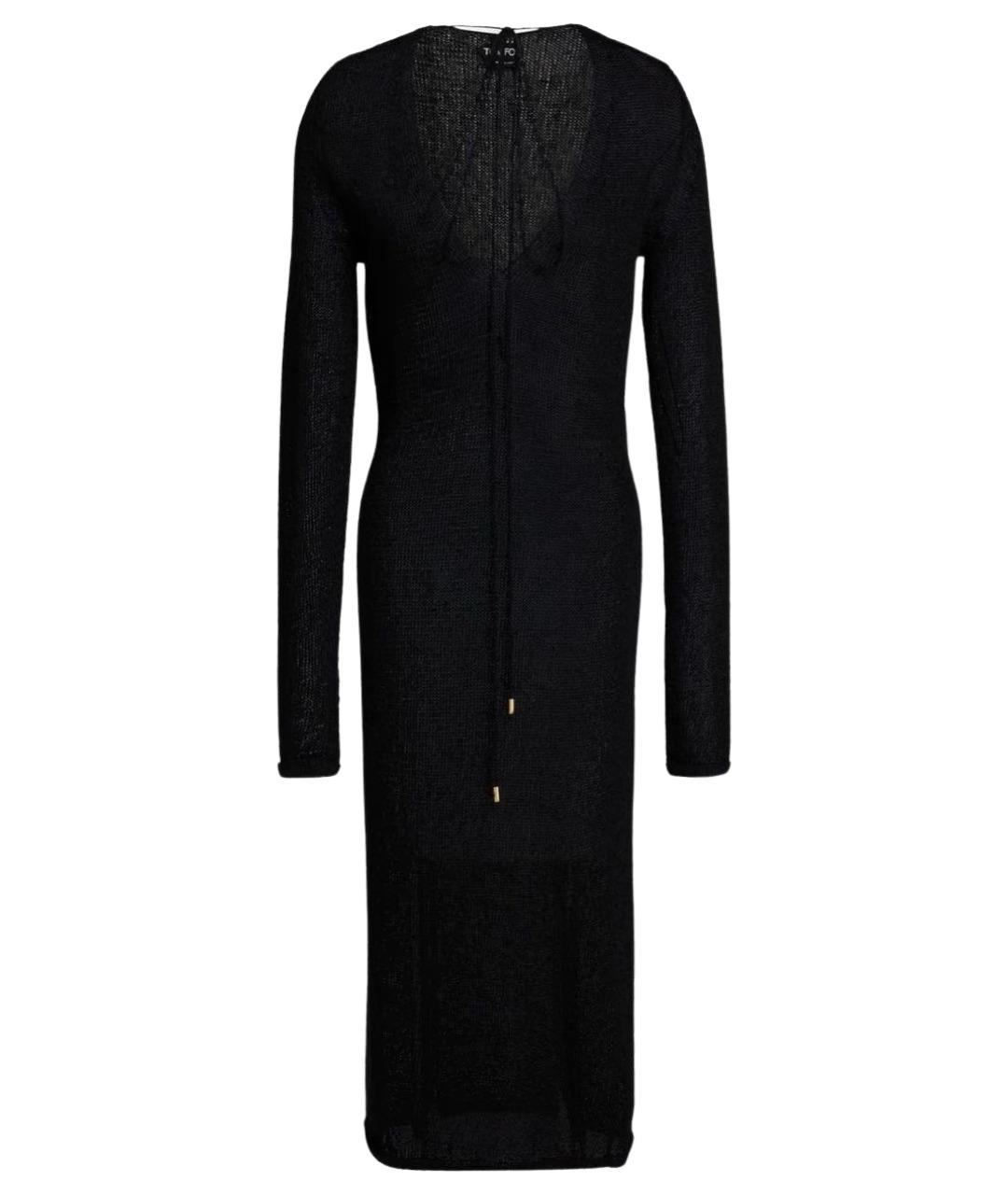 TOM FORD Черное вискозное повседневное платье, фото 1
