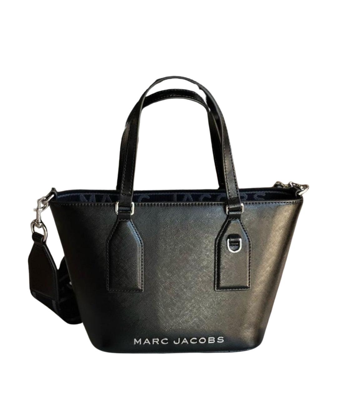 MARC JACOBS Черная кожаная сумка с короткими ручками, фото 1