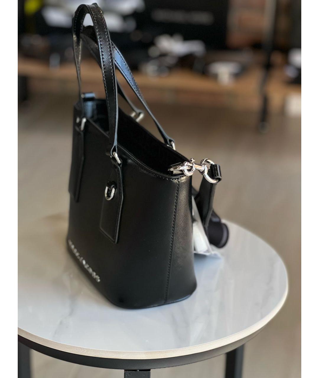 MARC JACOBS Черная кожаная сумка с короткими ручками, фото 2