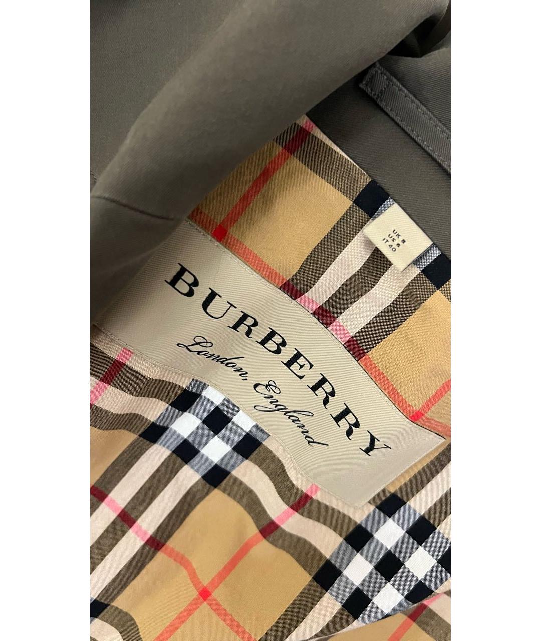 BURBERRY Хаки тренч/плащ, фото 4