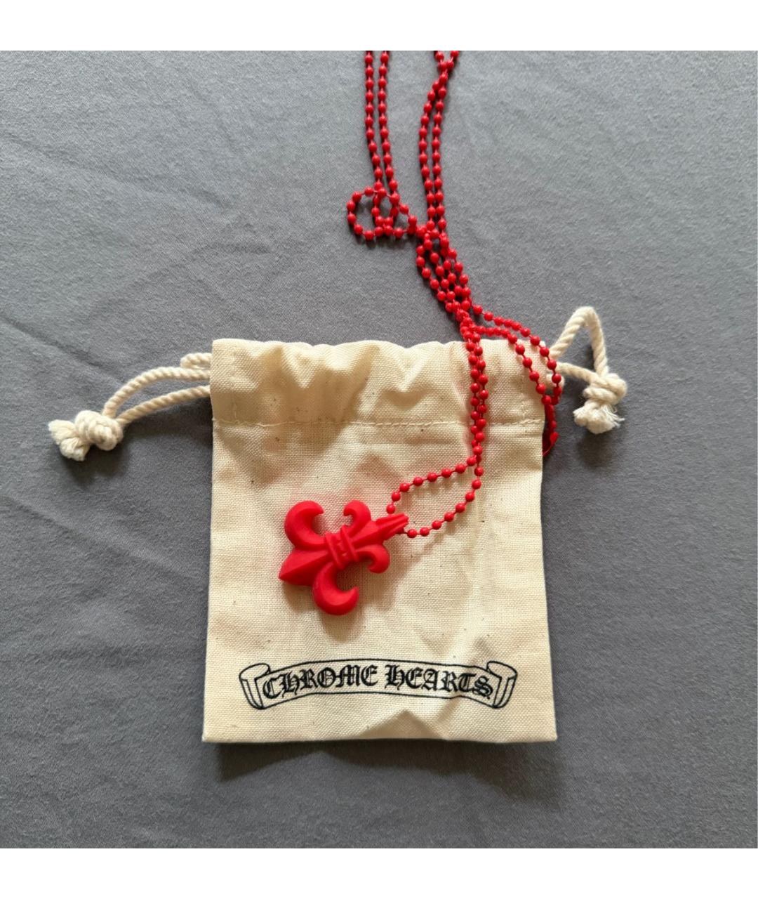 CHROME HEARTS Красная пластиковая подвеска, фото 3