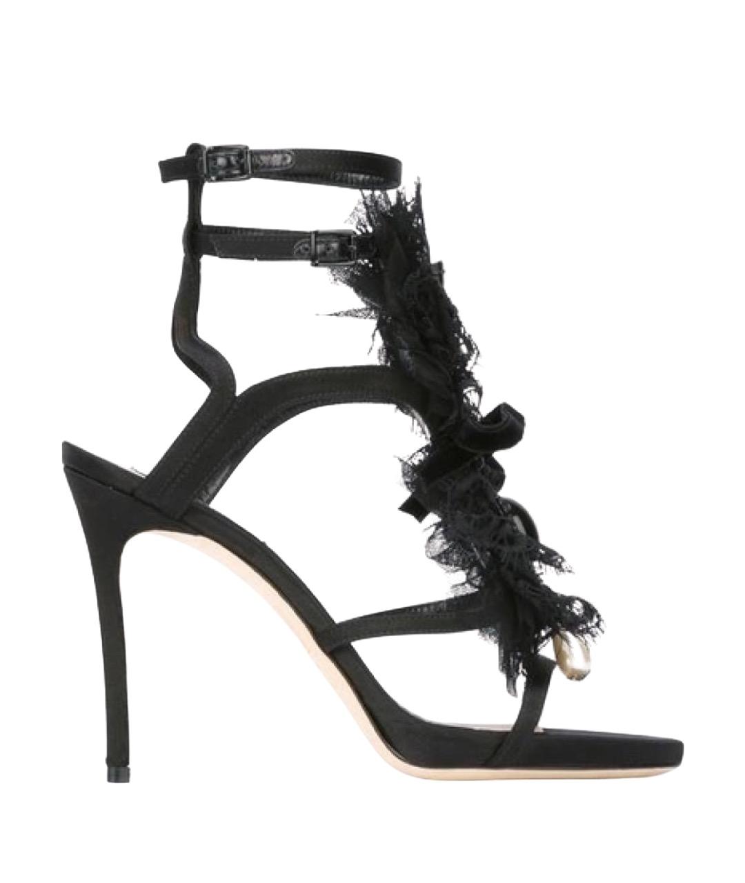 DSQUARED2 Черные текстильные босоножки, фото 1