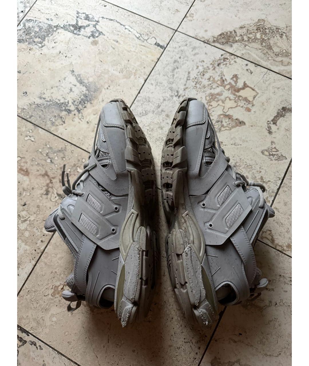 BALENCIAGA Серые текстильные низкие кроссовки / кеды, фото 3