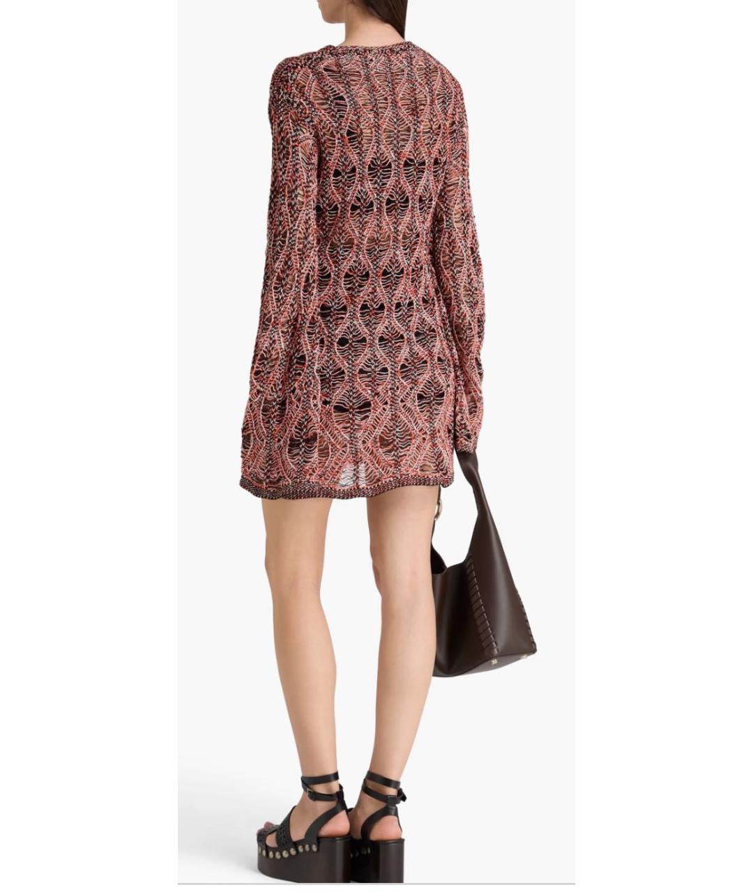 CHLOE Коричневое льняное повседневное платье, фото 2