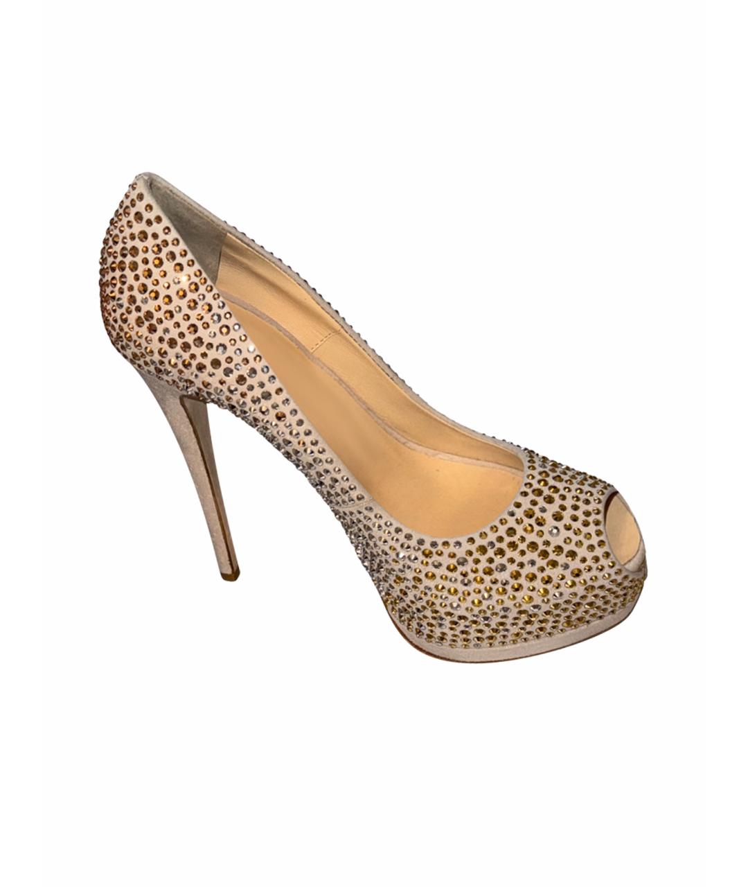 GIUSEPPE ZANOTTI DESIGN Бежевые замшевые туфли, фото 1