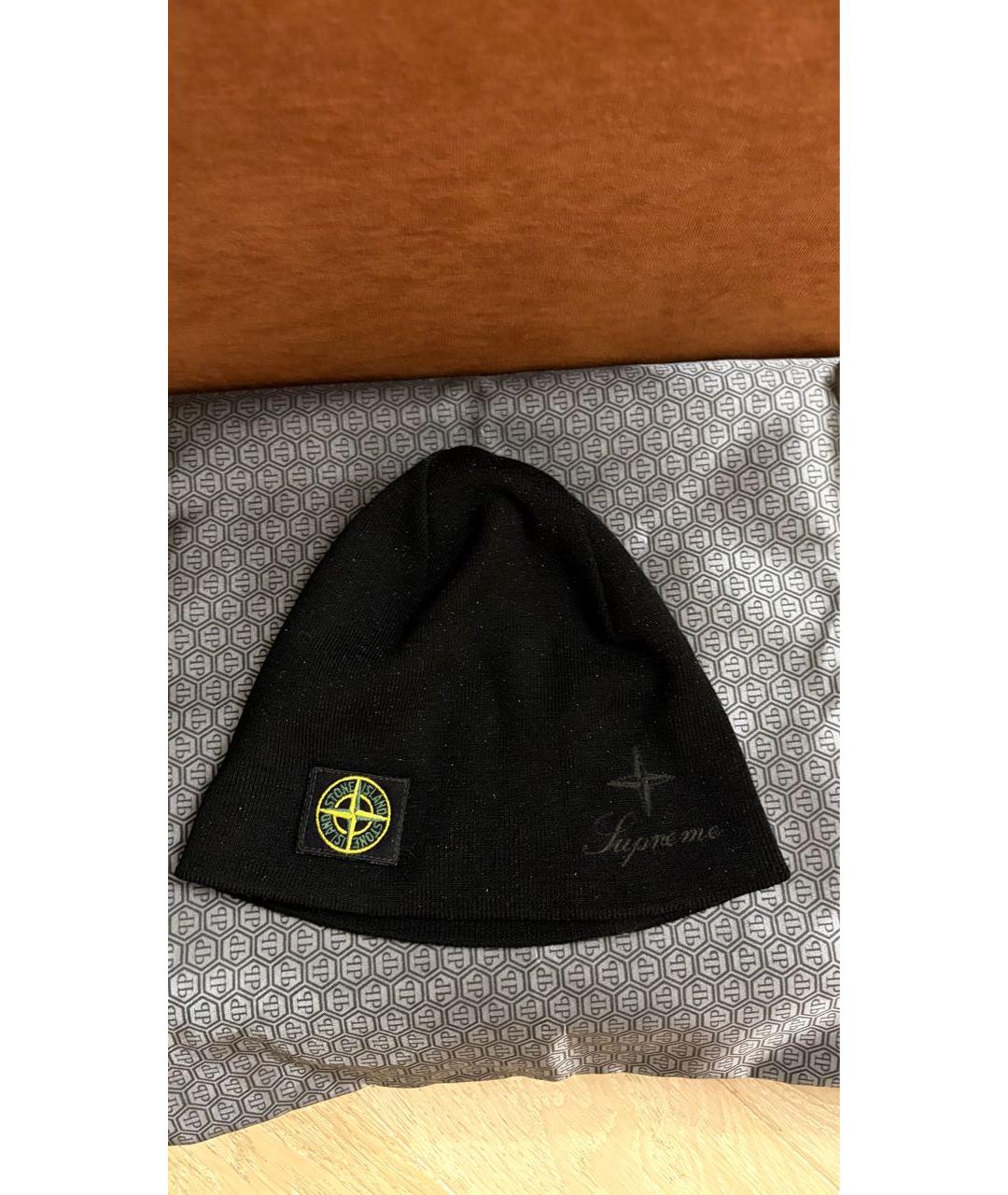 STONE ISLAND Черная шапка, фото 2