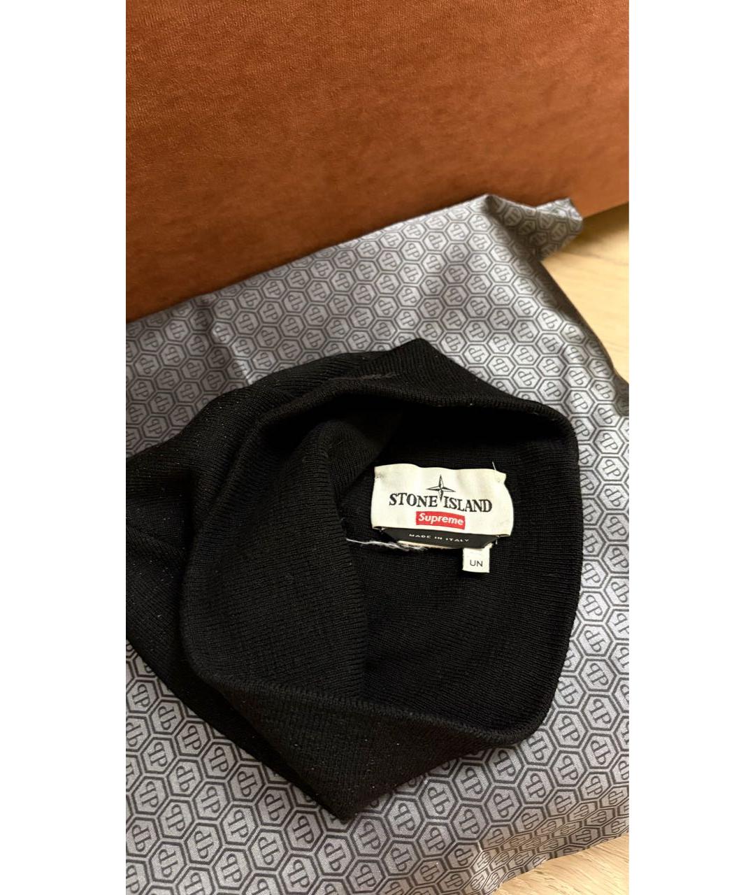 STONE ISLAND Черная шапка, фото 3