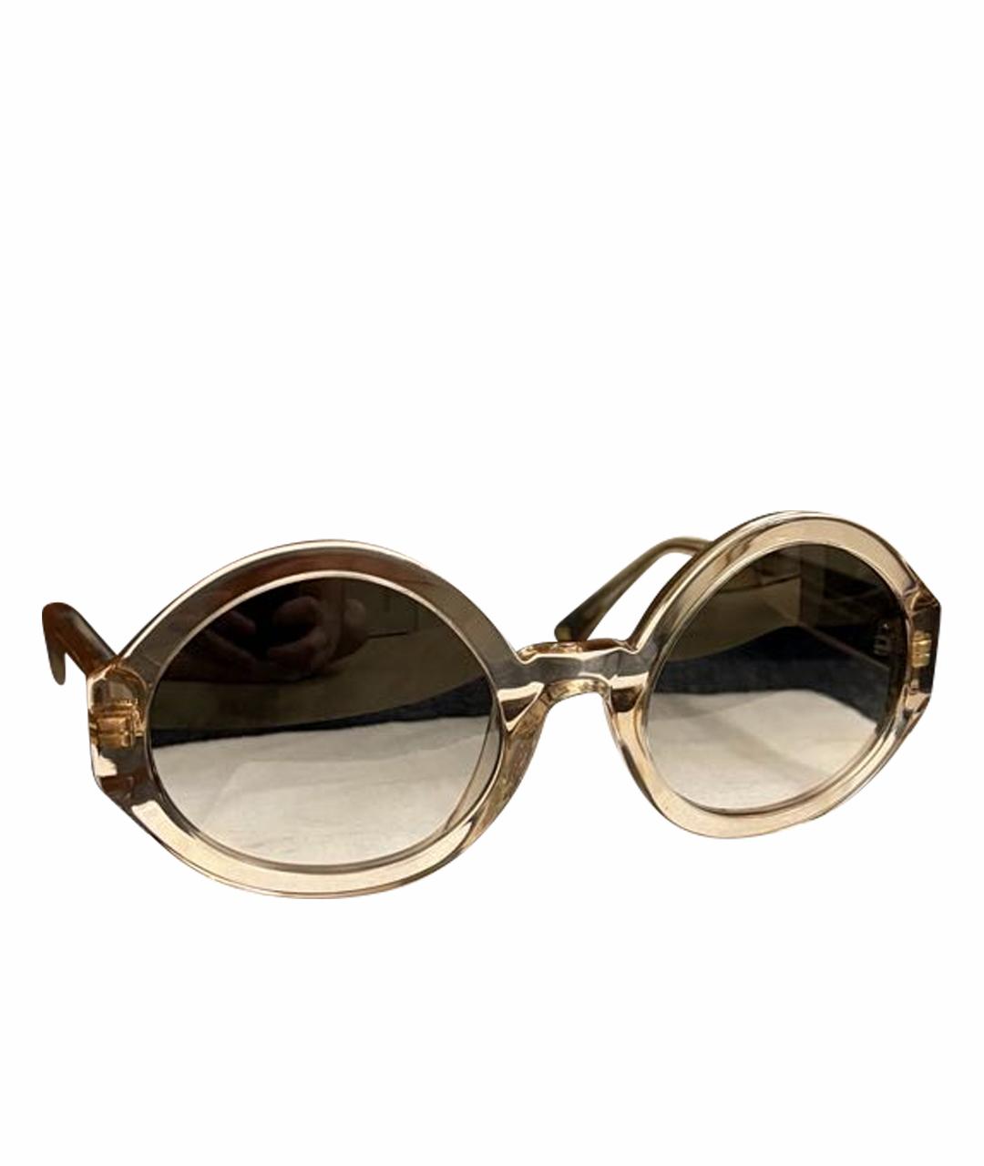 NINA RICCI Бежевые пластиковые солнцезащитные очки, фото 1