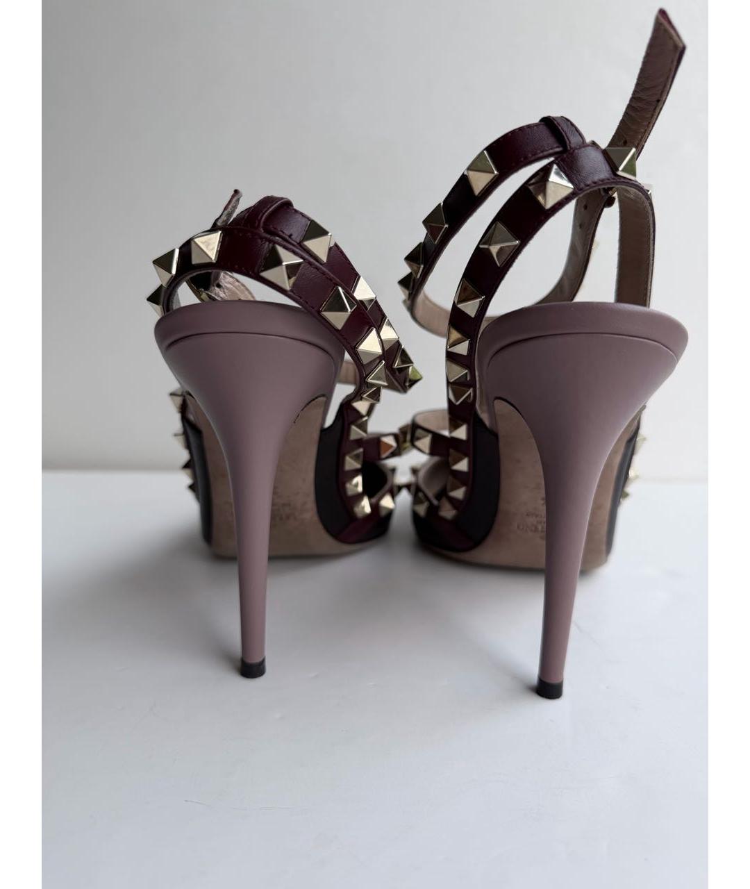 VALENTINO Фиолетовые кожаные туфли, фото 2