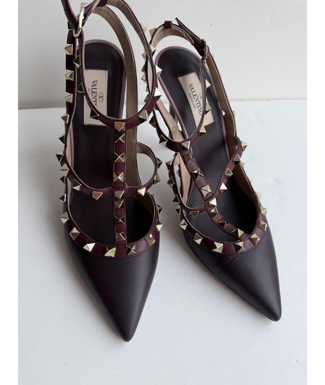 VALENTINO Фиолетовые кожаные туфли, фото 3