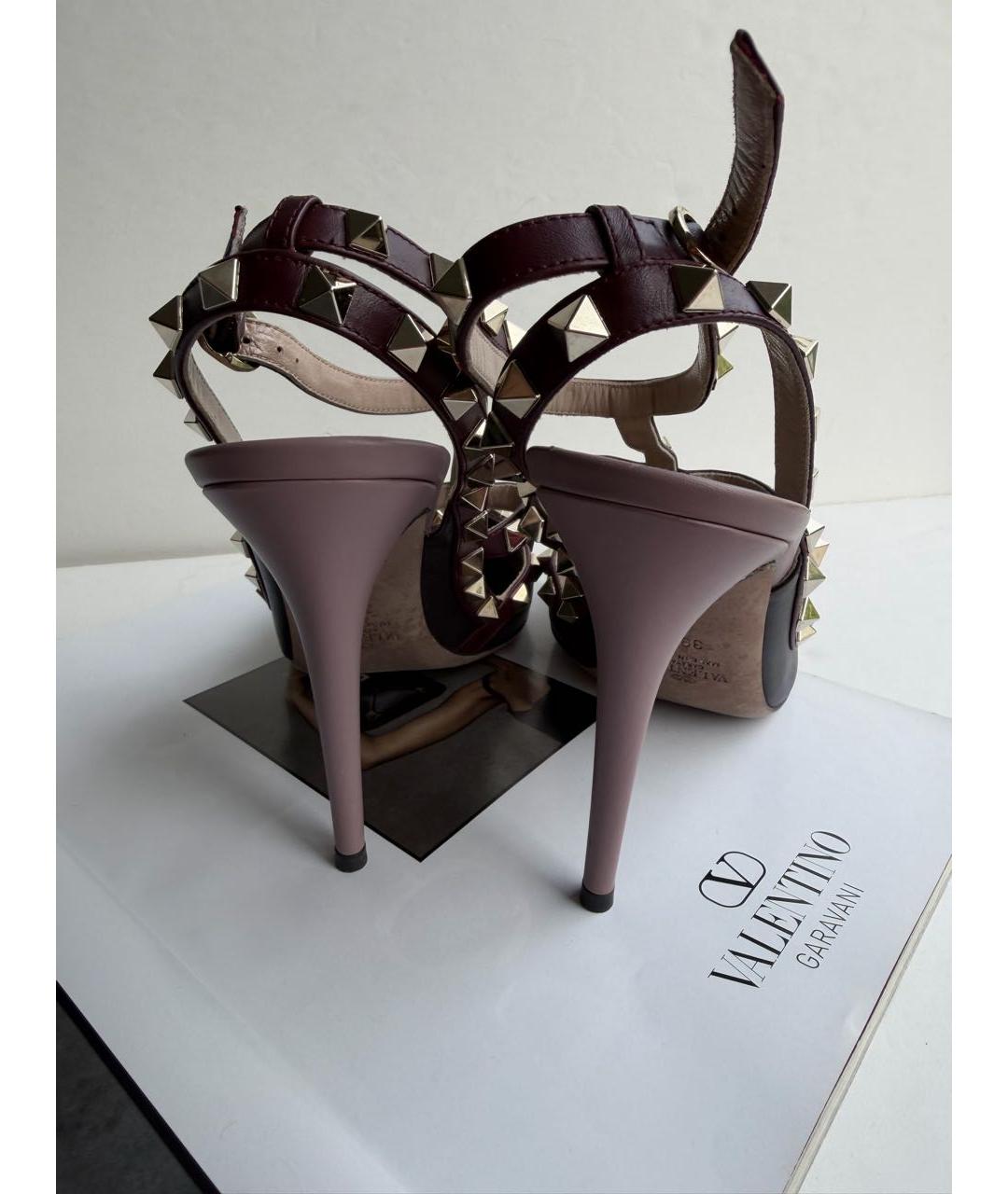 VALENTINO Фиолетовые кожаные туфли, фото 4