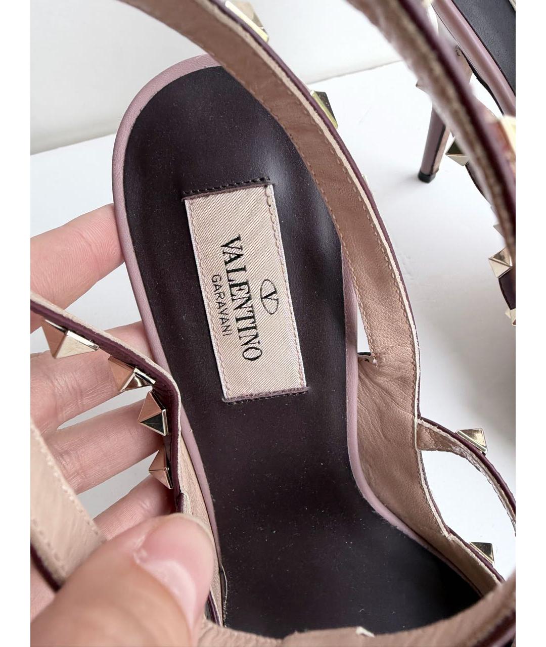 VALENTINO Фиолетовые кожаные туфли, фото 6