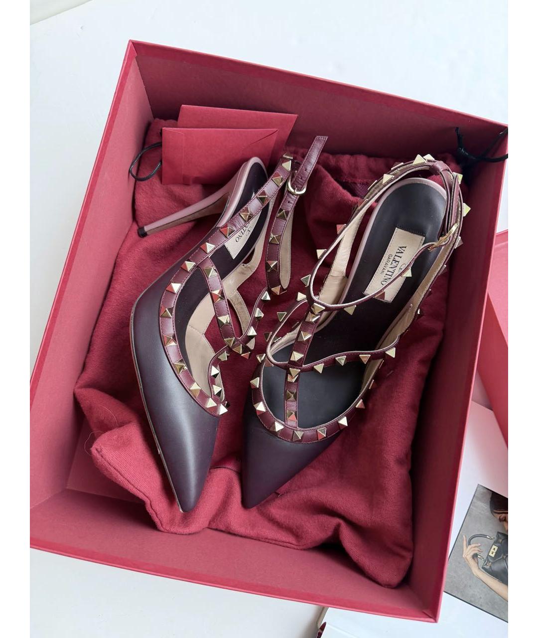 VALENTINO Фиолетовые кожаные туфли, фото 8