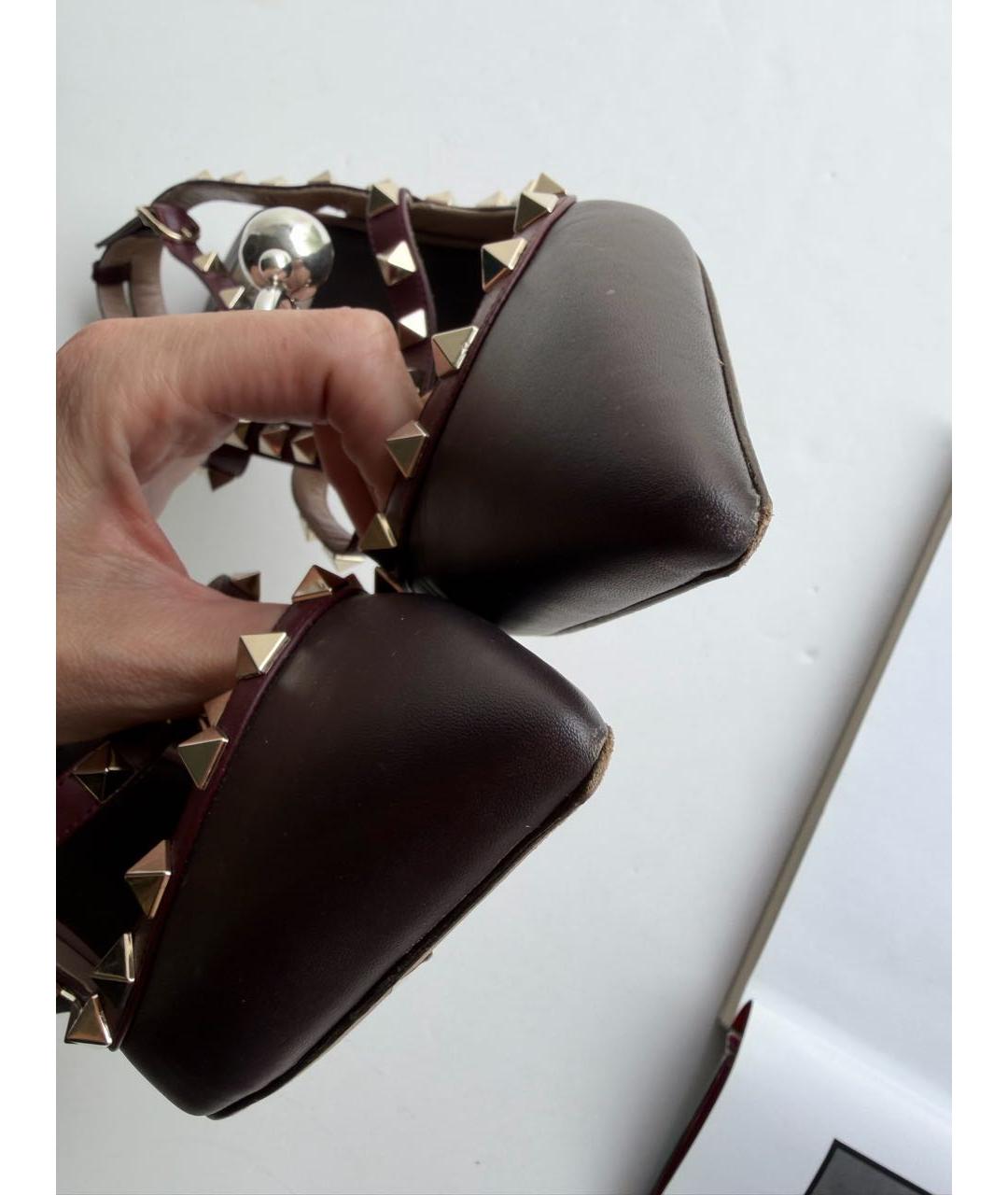 VALENTINO Фиолетовые кожаные туфли, фото 7