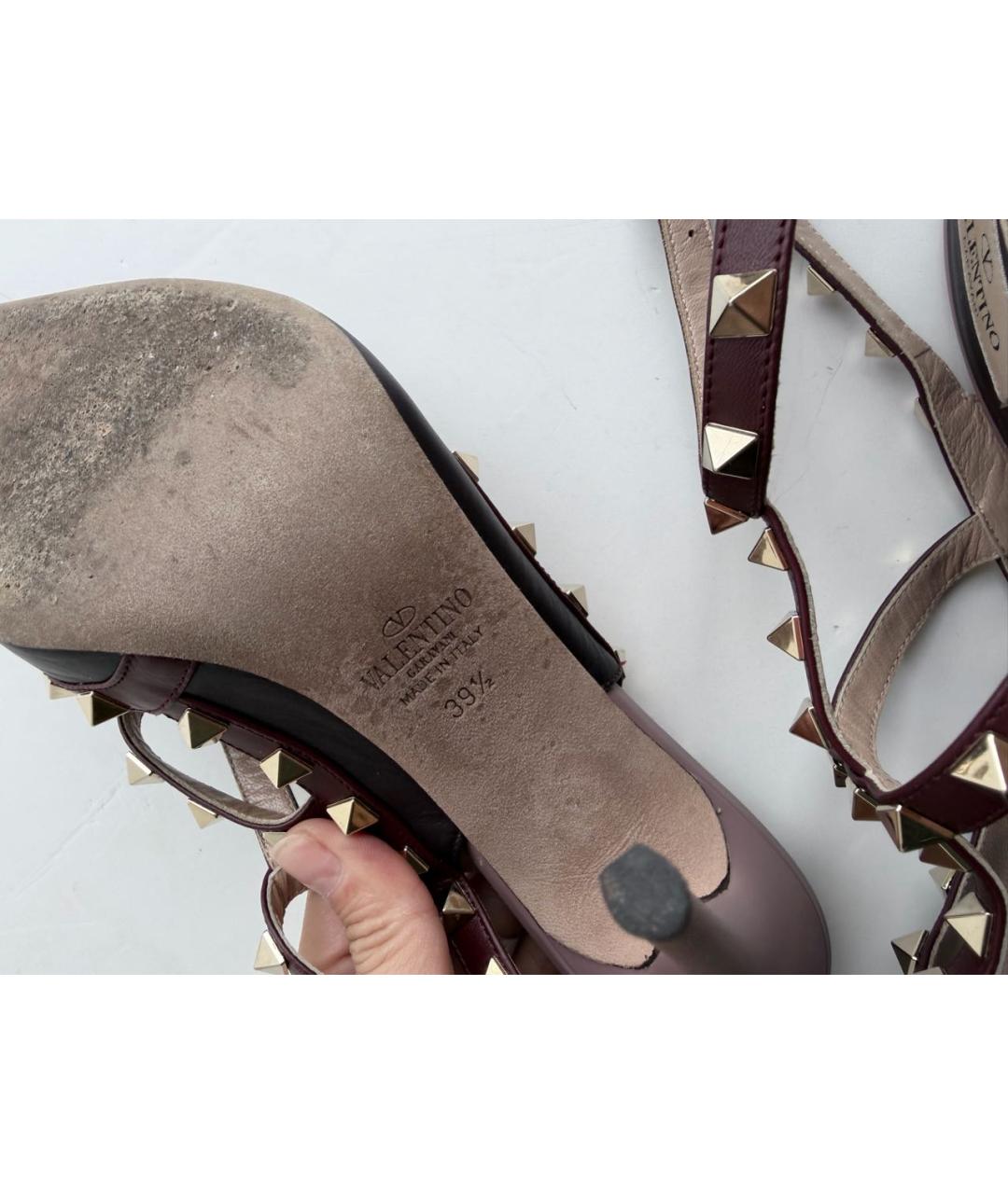 VALENTINO Фиолетовые кожаные туфли, фото 5