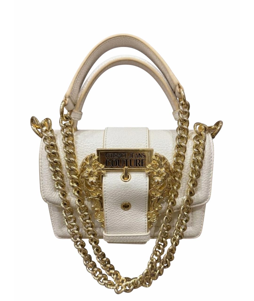 VERSACE JEANS COUTURE Белая сумка через плечо из искусственной кожи, фото 1