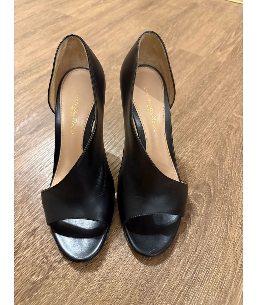 GIANVITO ROSSI Черные кожаные туфли, фото 2