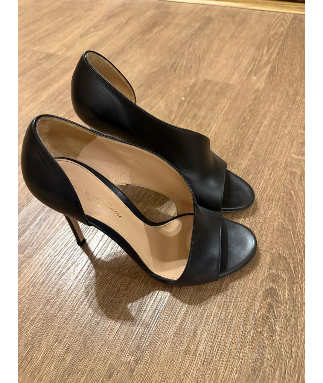 GIANVITO ROSSI Черные кожаные туфли, фото 5