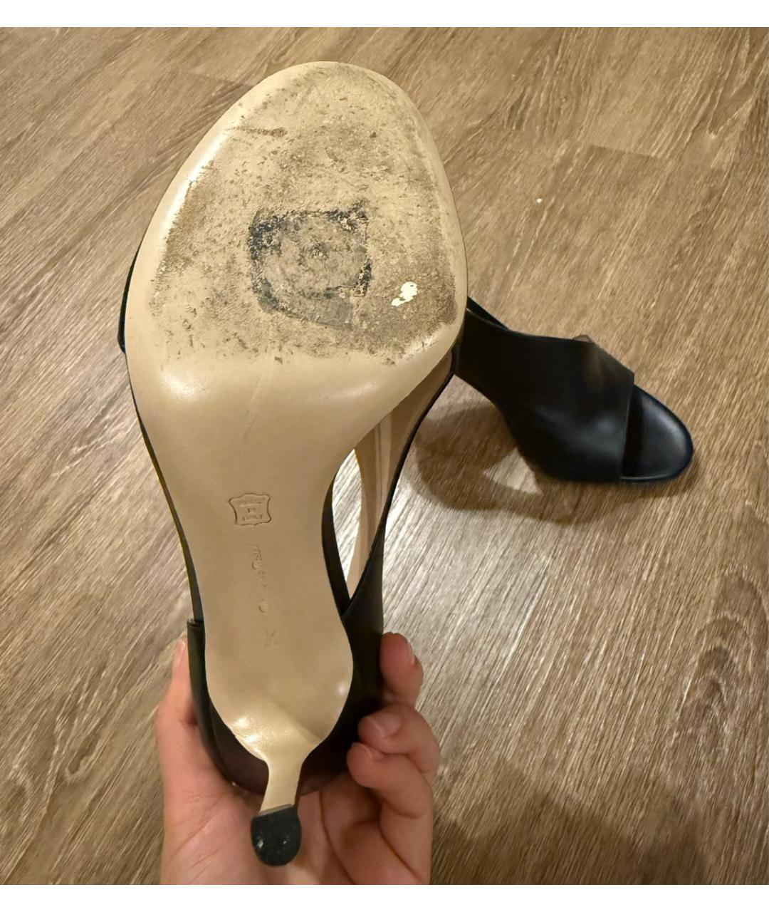 GIANVITO ROSSI Черные кожаные туфли, фото 3