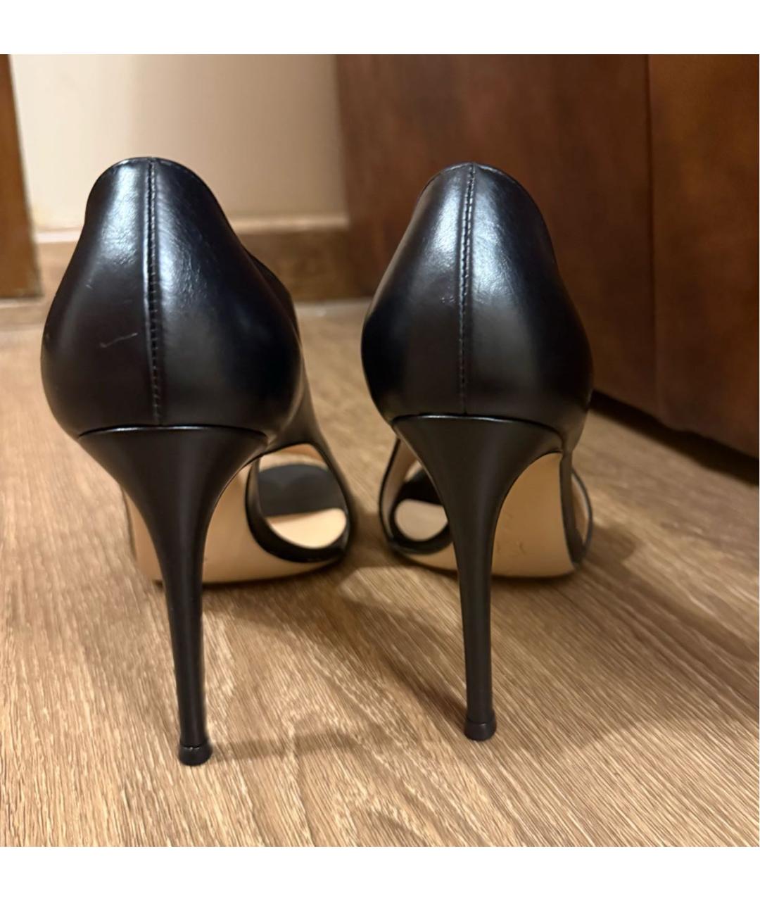 GIANVITO ROSSI Черные кожаные туфли, фото 4