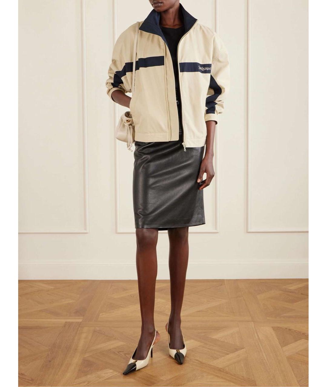 SAINT LAURENT Белые кожаные туфли, фото 6