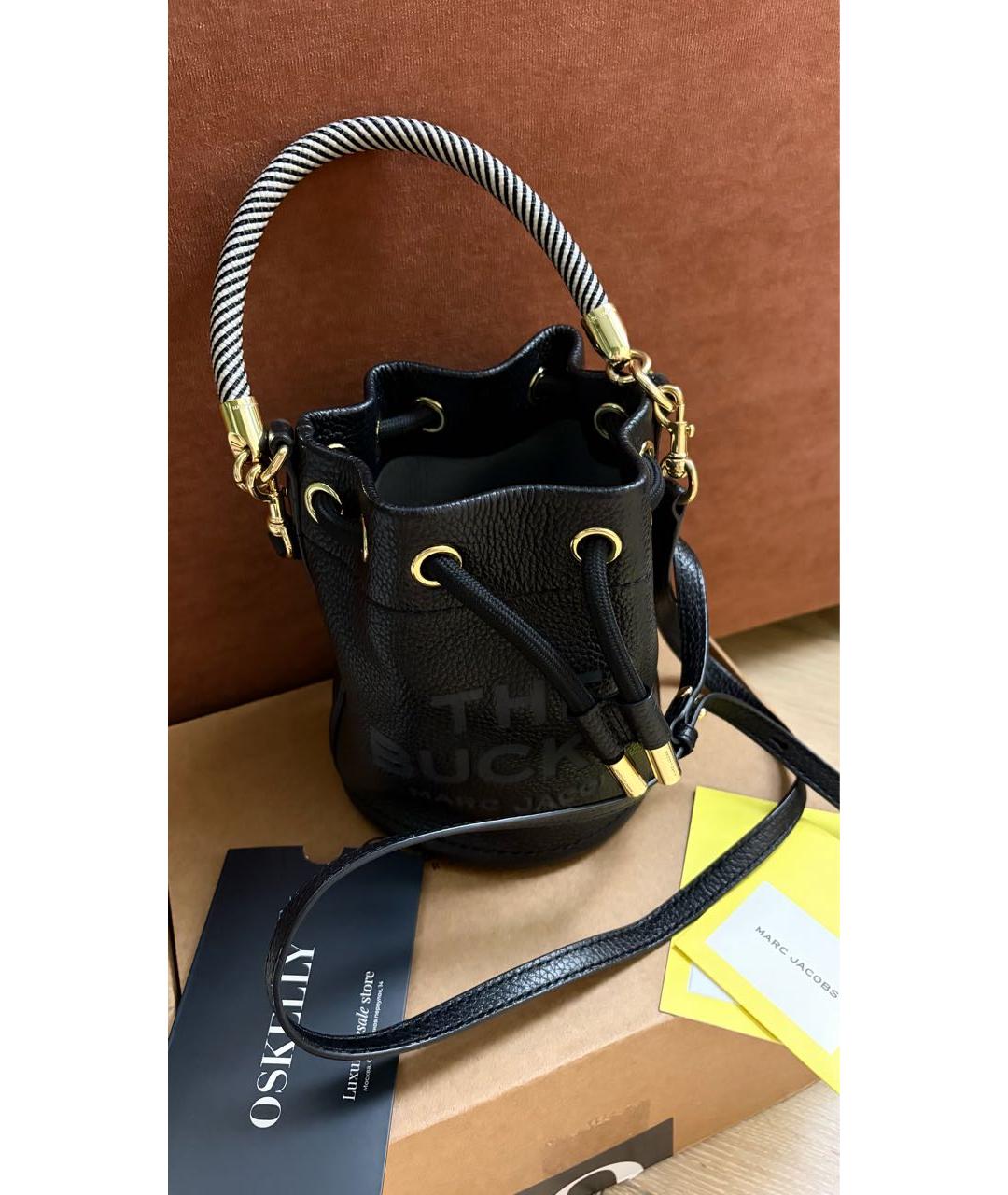 MARC JACOBS Черная кожаная сумка тоут, фото 2