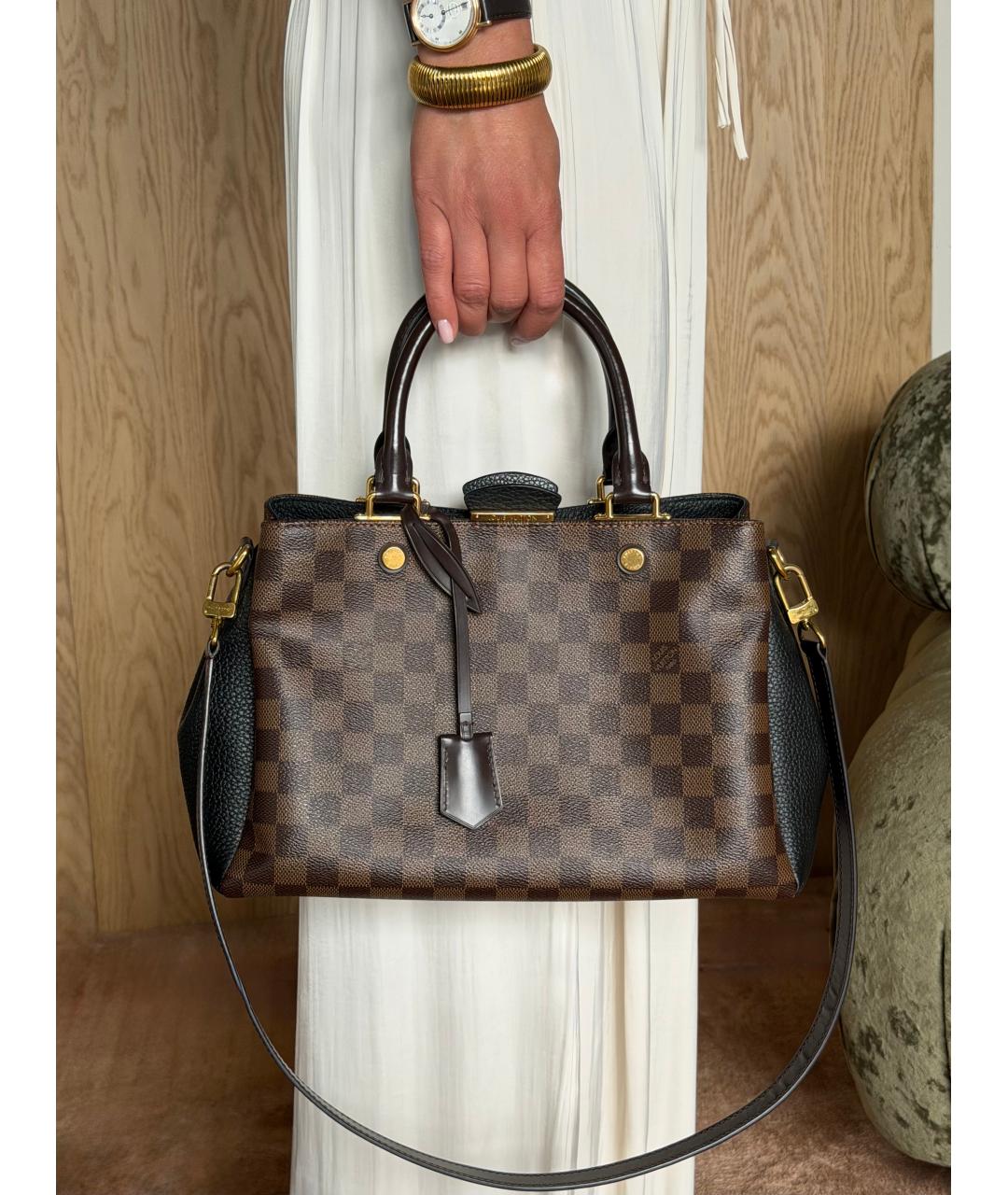 LOUIS VUITTON Коричневая сумка с короткими ручками, фото 4