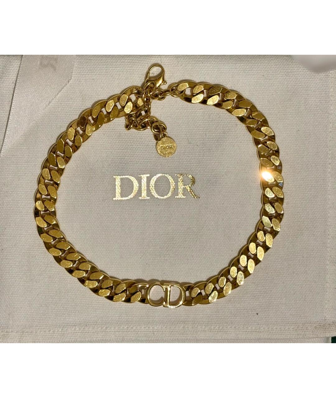 CHRISTIAN DIOR Золотое латунное колье, фото 2