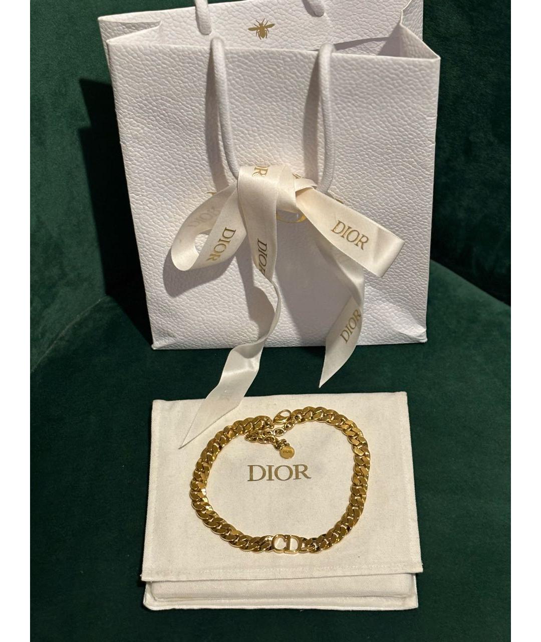 CHRISTIAN DIOR Золотое латунное колье, фото 5