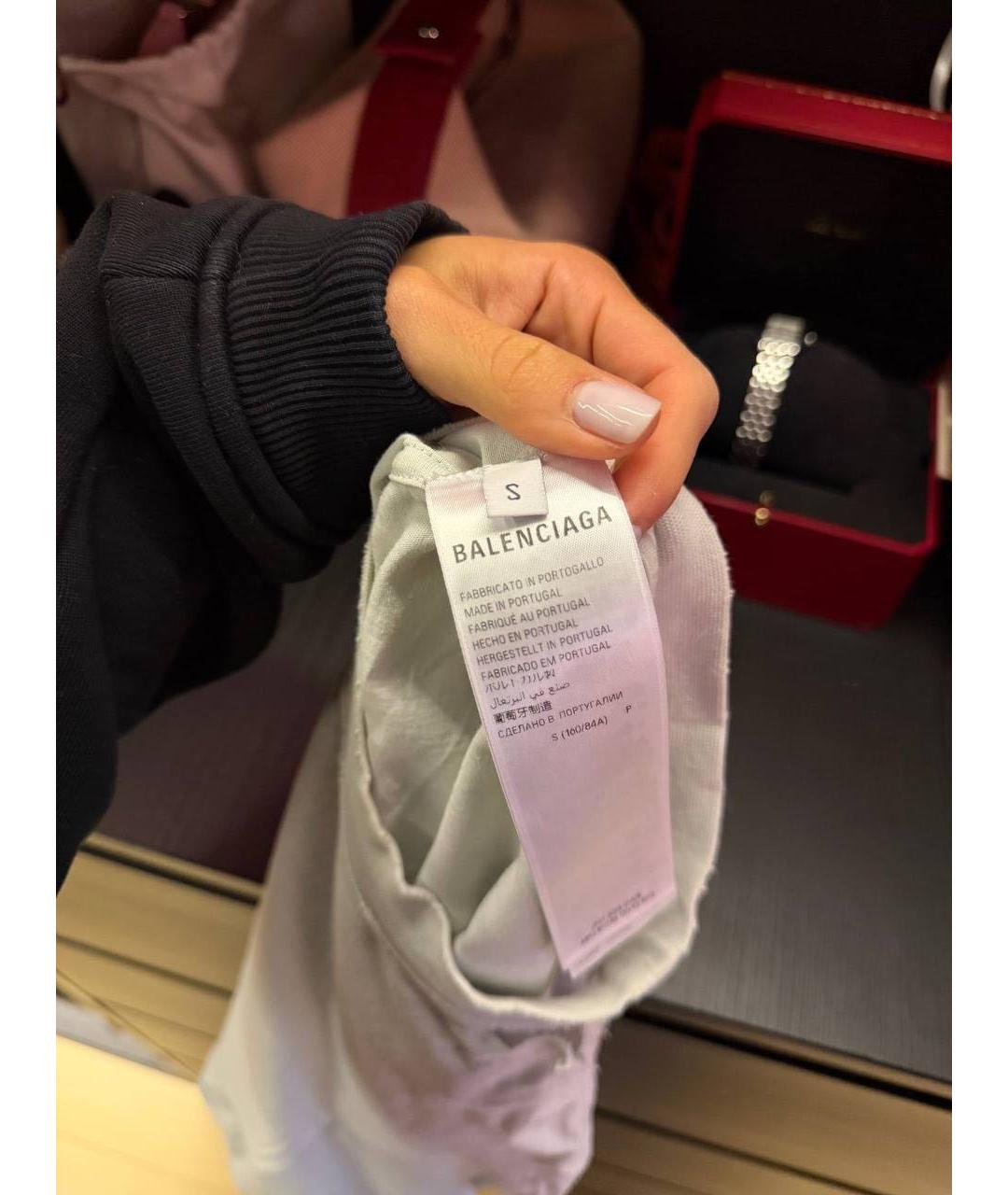 BALENCIAGA Мульти хлопковая футболка, фото 3