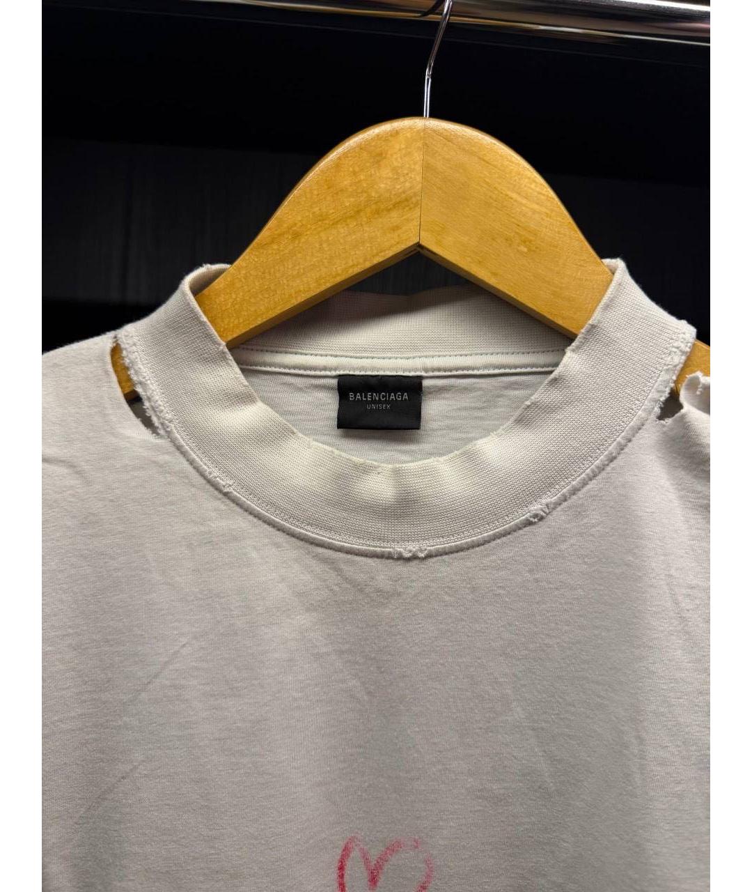 BALENCIAGA Мульти хлопковая футболка, фото 4