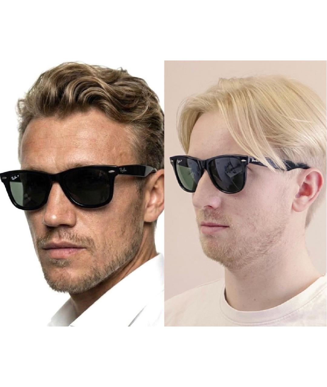 RAY BAN Черные пластиковые солнцезащитные очки, фото 7