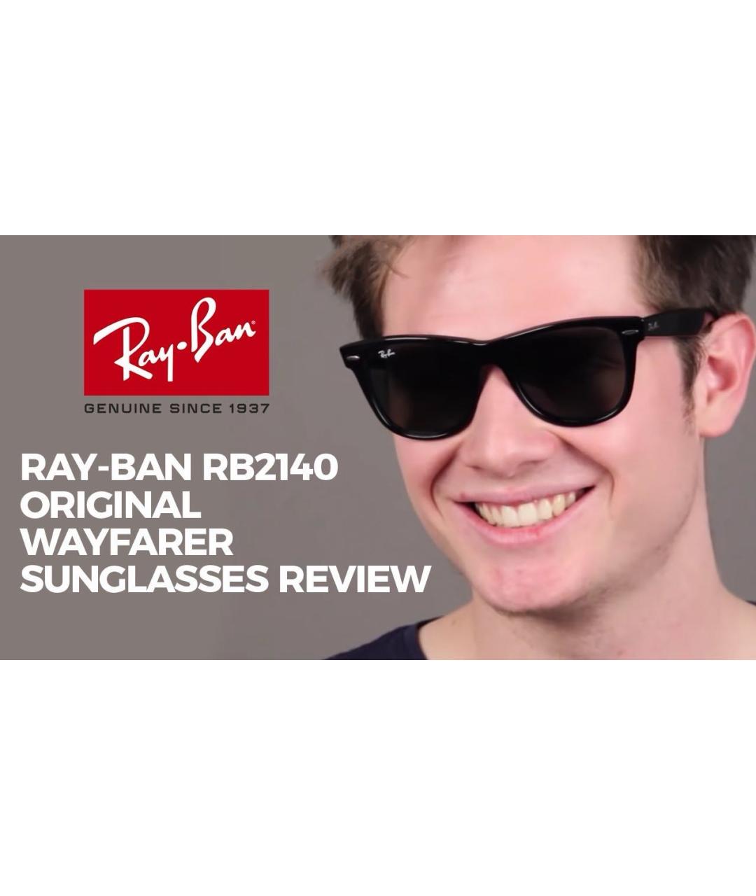 RAY BAN Черные пластиковые солнцезащитные очки, фото 8