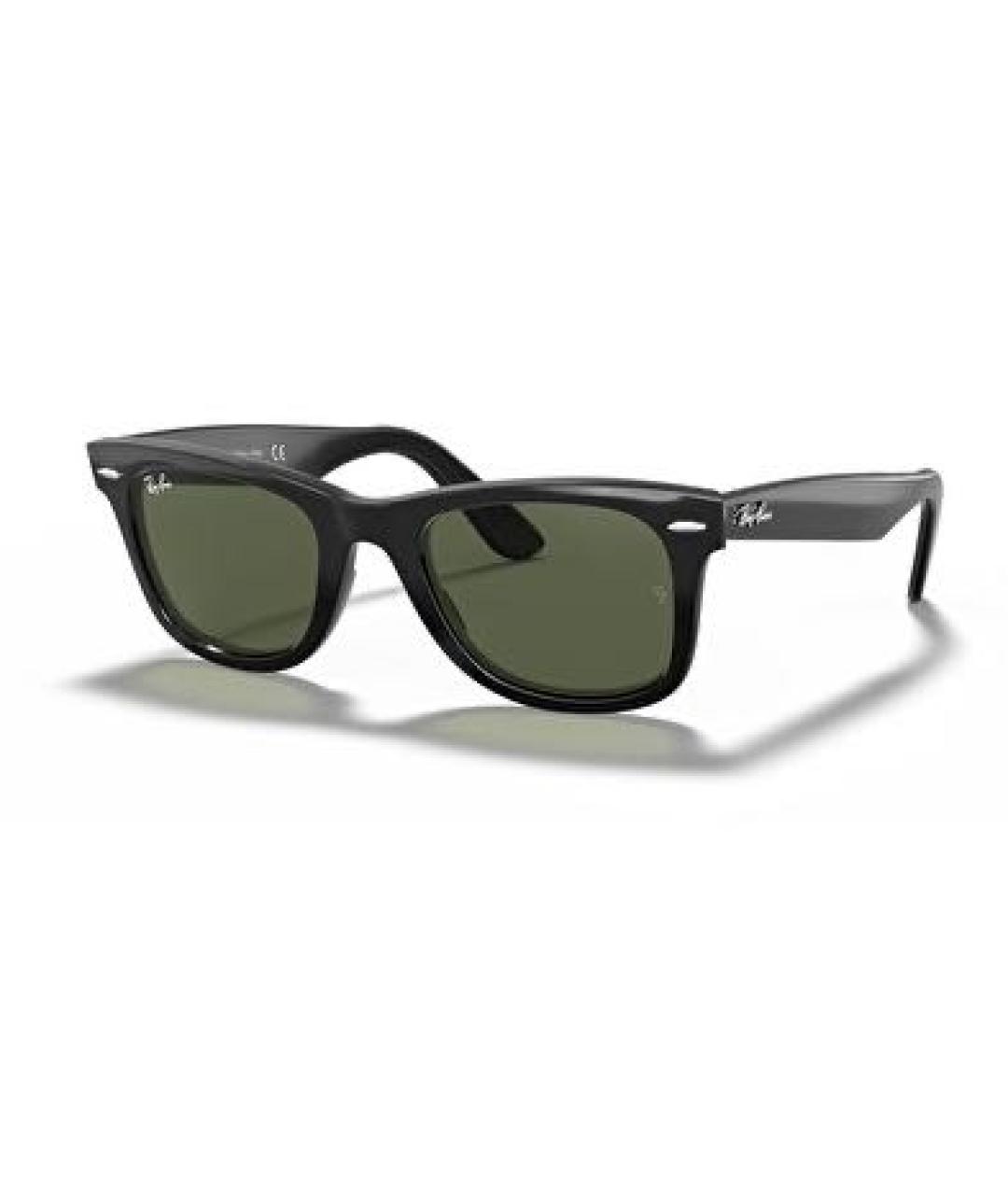 RAY BAN Черные пластиковые солнцезащитные очки, фото 2