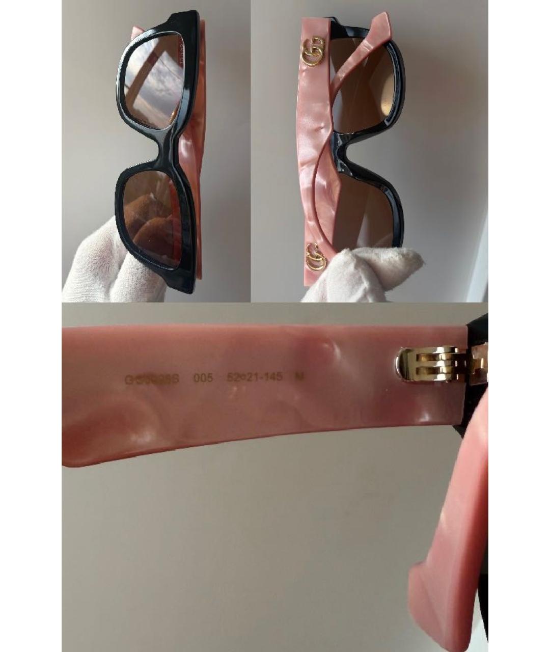 GUCCI Коричневые пластиковые солнцезащитные очки, фото 3