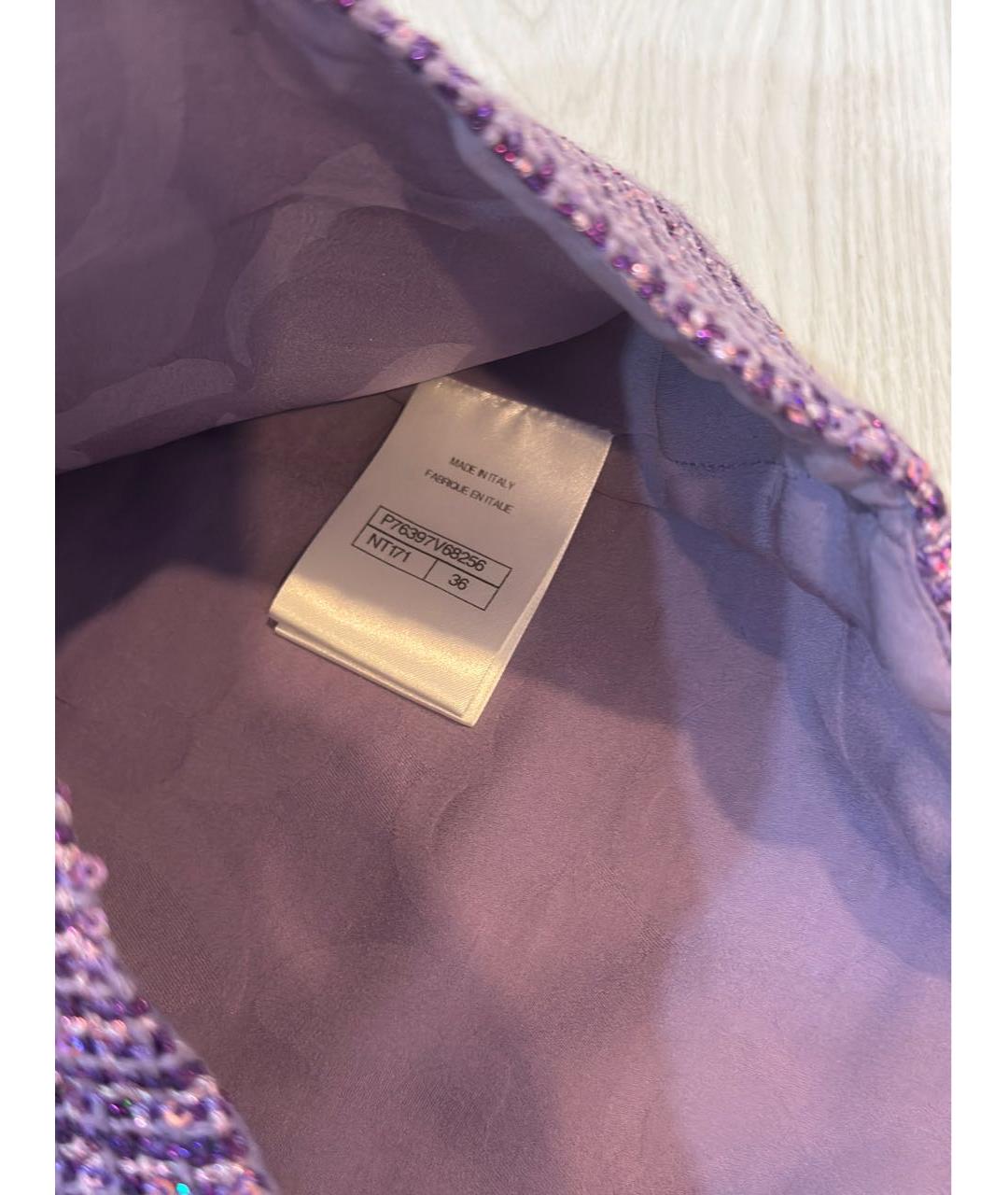 CHANEL Фиолетовые вискозные шорты, фото 4