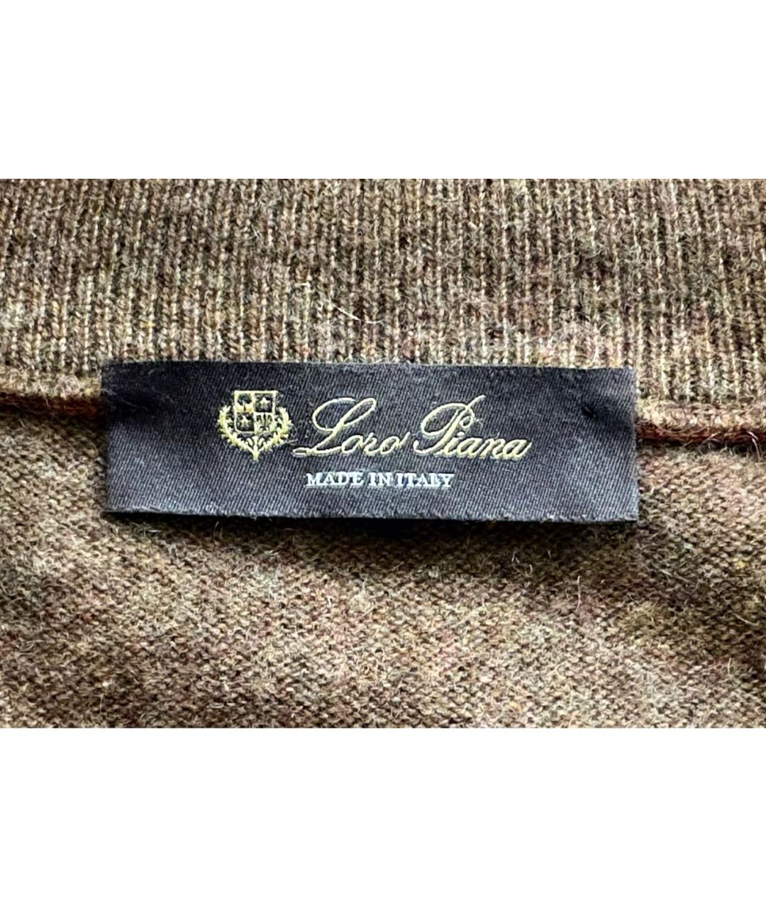 LORO PIANA Коричневый кашемировый джемпер / свитер, фото 2