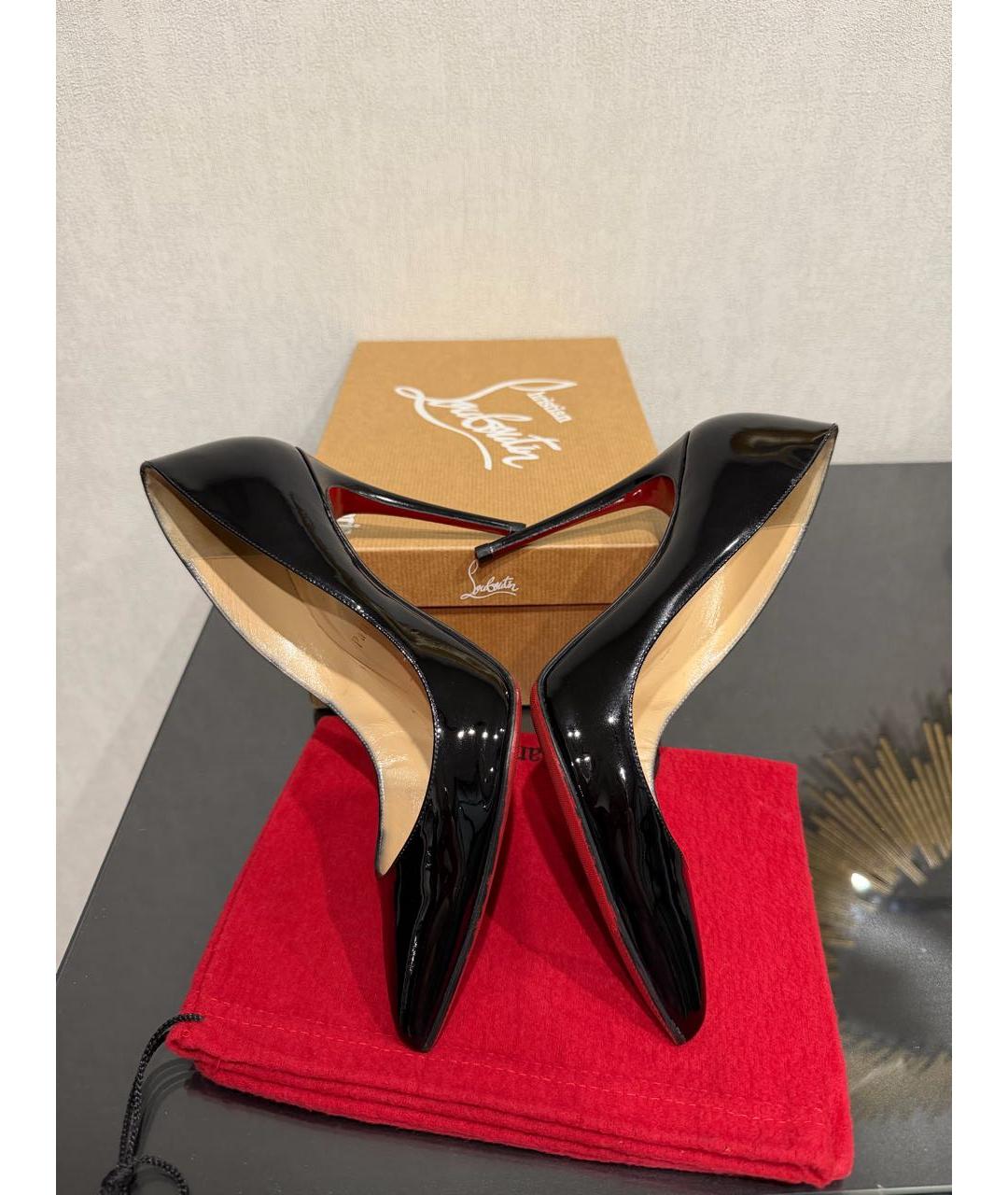 CHRISTIAN LOUBOUTIN Черные туфли из лакированной кожи, фото 7
