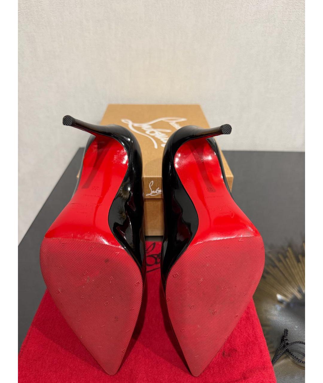 CHRISTIAN LOUBOUTIN Черные туфли из лакированной кожи, фото 5