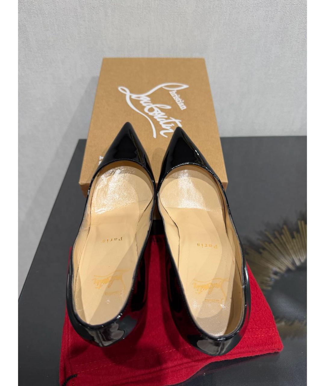 CHRISTIAN LOUBOUTIN Черные туфли из лакированной кожи, фото 3