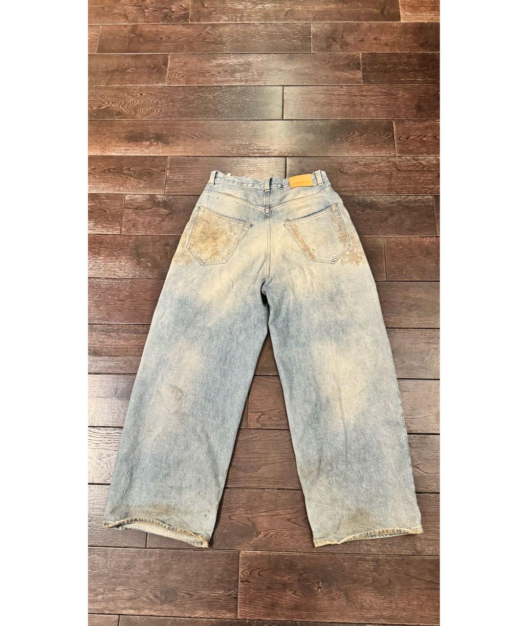 ACNE STUDIOS Голубые хлопковые джинсы, фото 2