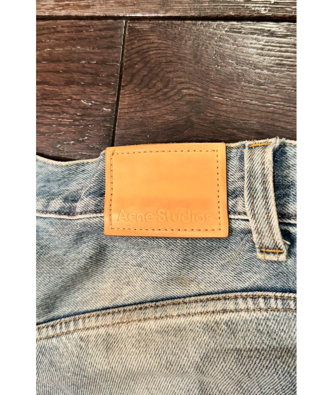 ACNE STUDIOS Голубые хлопковые джинсы, фото 4
