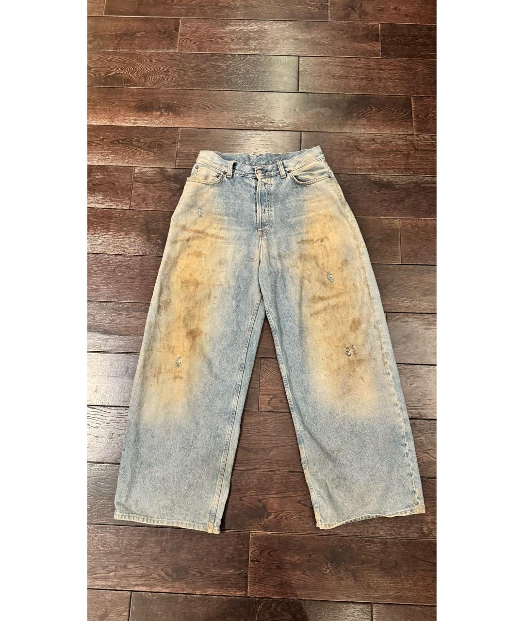 ACNE STUDIOS Голубые хлопковые джинсы, фото 9