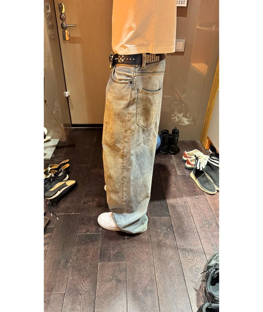 ACNE STUDIOS Голубые хлопковые джинсы, фото 8