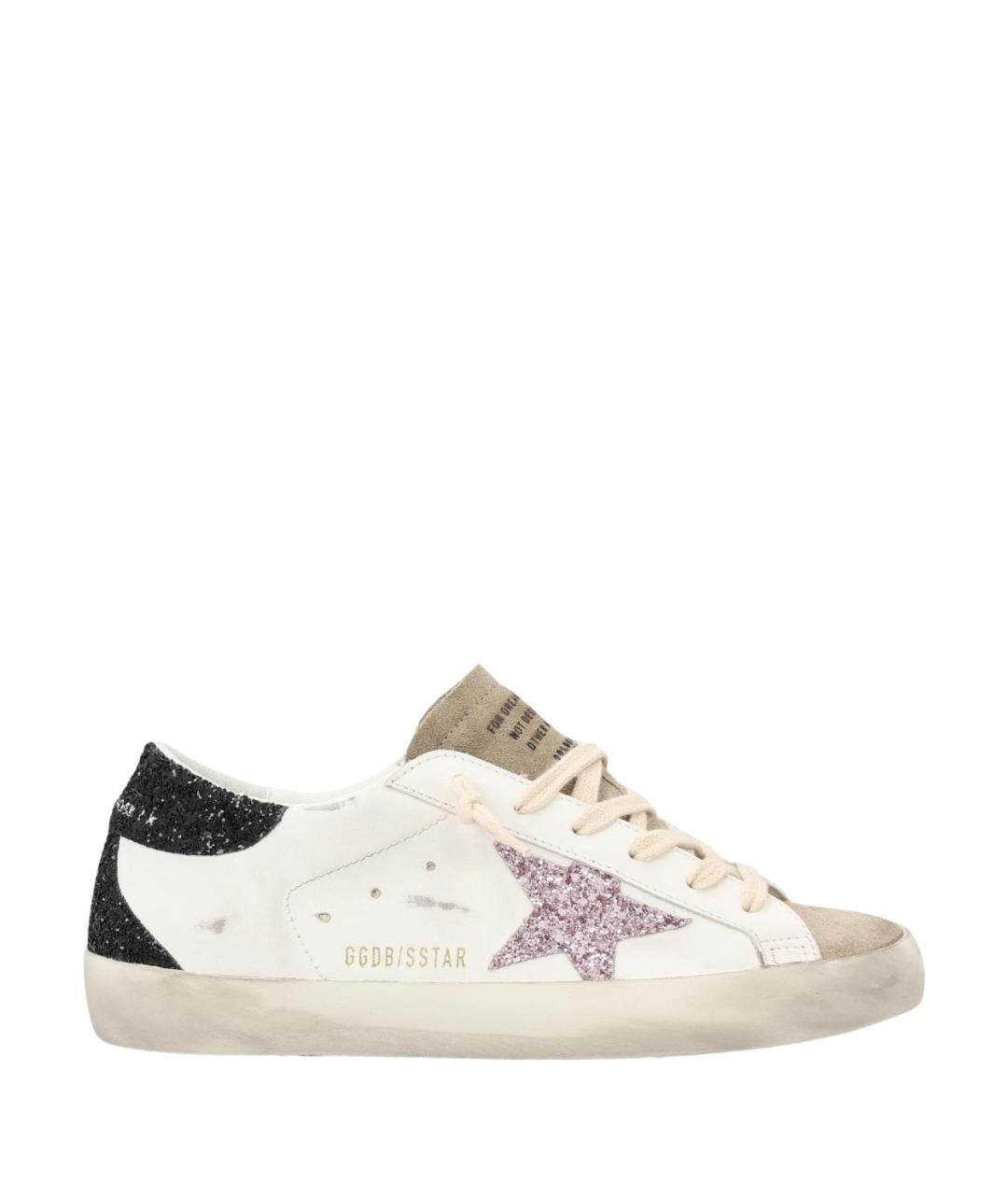 GOLDEN GOOSE Белые кожаные кеды, фото 1