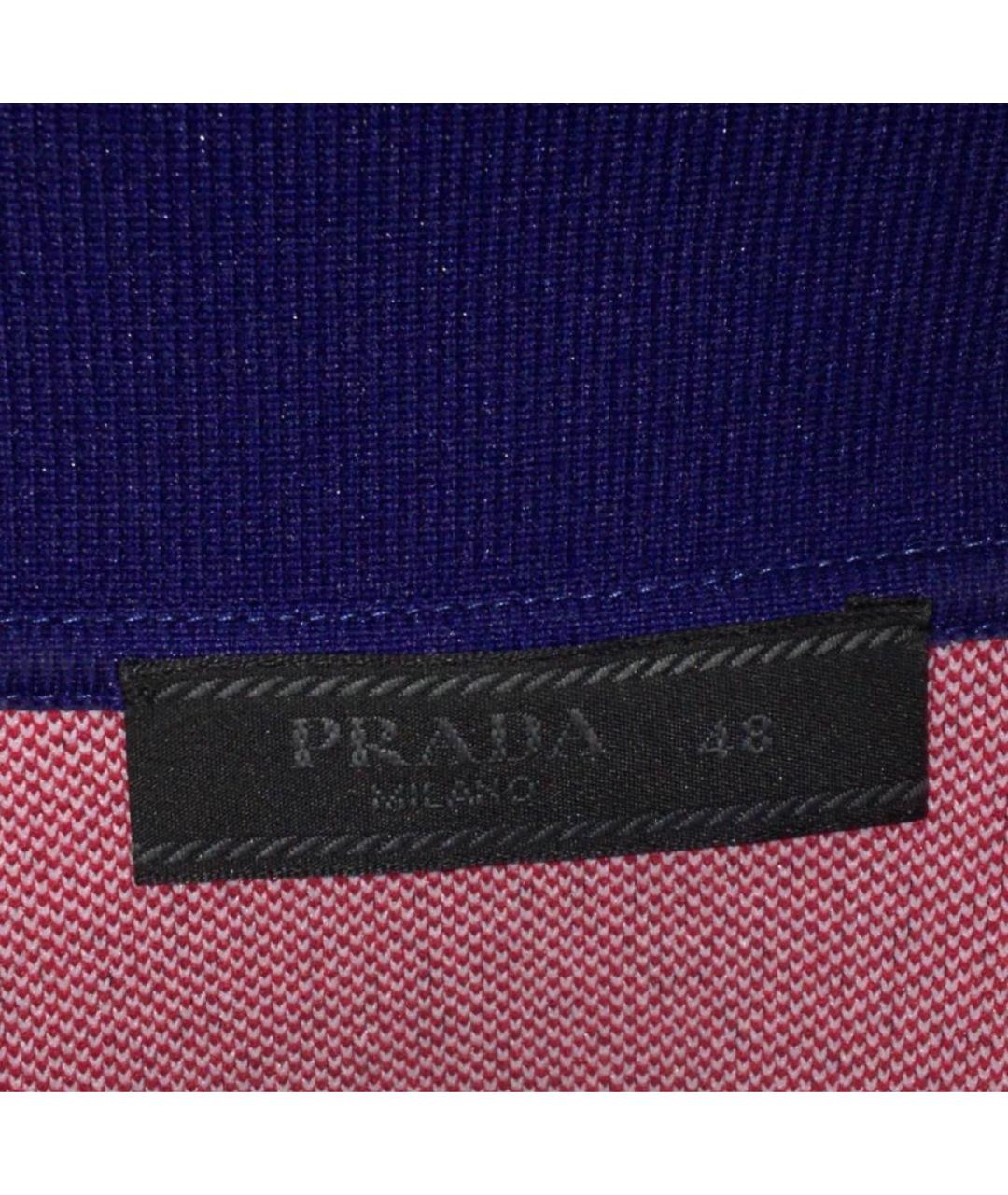 PRADA Темно-синее поло с коротким рукавом, фото 6
